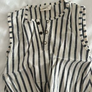 Turtledove London Dark Gray and White Striped Baby Onesie